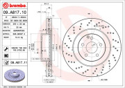 09.A817.10 Brzdový kotouč PRIME LINE BREMBO