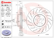 09.A819.11 Brzdový kotouč COATED DISC LINE BREMBO