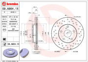 09.A864.1X Brzdový kotouč BEARING DISC LINE BREMBO