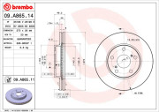 09.A865.11 Brzdový kotouč COATED DISC LINE BREMBO