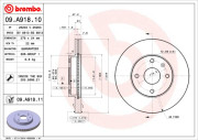 09.A918.10 Brzdový kotouč PRIME LINE BREMBO