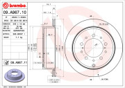 09.A967.10 Brzdový kotouč PRIME LINE BREMBO