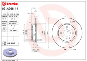 09.A968.11 Brzdový kotouč COATED DISC LINE BREMBO