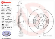 09.B038.11 Brzdový kotouč COATED DISC LINE BREMBO