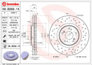 09.B269.1X Brzdový kotouč BEARING DISC LINE BREMBO