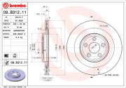 09.B312.11 Brzdový kotouč COATED DISC LINE BREMBO