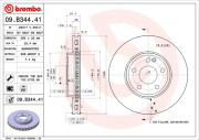 09.B344.41 Brzdový kotouč COATED DISC LINE BREMBO