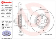 09.B352.10 Brzdový kotouč PRIME LINE BREMBO