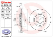 09.B359.10 Brzdový kotouč PRIME LINE BREMBO