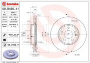 09.B436.41 Brzdový kotouč COATED DISC LINE BREMBO