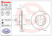 09.B463.10 Brzdový kotouč PRIME LINE BREMBO