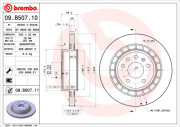 09.B507.10 Brzdový kotouč PRIME LINE BREMBO