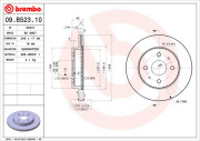 09.B523.10 Brzdový kotouč PRIME LINE BREMBO