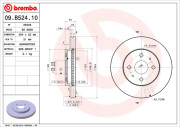 09.B524.10 Brzdový kotouč PRIME LINE BREMBO