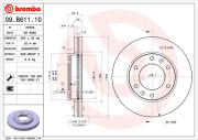 09.B611.10 Brzdový kotouč PRIME LINE BREMBO