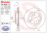 09.B636.10 Brzdový kotouč PRIME LINE BREMBO