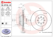 09.B749.40 Brzdový kotouč PRIME LINE BREMBO