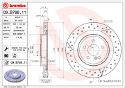 09.B788.11 Brzdový kotouč COATED DISC LINE BREMBO