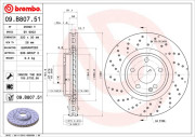 09.B807.51 Brzdový kotouč COATED DISC LINE BREMBO