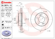 09.B974.10 Brzdový kotouč PRIME LINE BREMBO