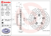 09.C091.11 Brzdový kotouč COATED DISC LINE BREMBO