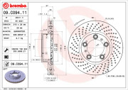 09.C094.11 Brzdový kotouč COATED DISC LINE BREMBO