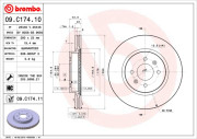 09.C174.10 Brzdový kotouč PRIME LINE BREMBO