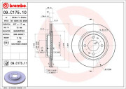 09.C175.11 Brzdový kotouč COATED DISC LINE BREMBO