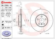 09.C350.11 Brzdový kotouč COATED DISC LINE BREMBO