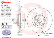 09.C492.11 Brzdový kotouč COATED DISC LINE BREMBO