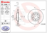 09.C496.11 Brzdový kotouč COATED DISC LINE BREMBO