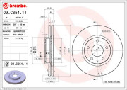 09.C654.11 Brzdový kotouč COATED DISC LINE BREMBO