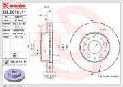 09.D018.11 Brzdový kotouč COATED DISC LINE BREMBO