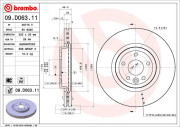 09.D063.11 Brzdový kotouč COATED DISC LINE BREMBO