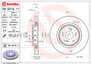 09.D218.11 Brzdový kotouč COATED DISC LINE BREMBO