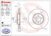 09.D250.11 Brzdový kotouč COATED DISC LINE BREMBO