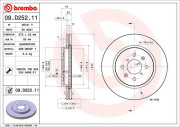 09.D252.11 Brzdový kotouč COATED DISC LINE BREMBO