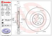 09.D424.11 Brzdový kotouč COATED DISC LINE BREMBO