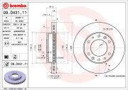 09.D431.11 Brzdový kotouč COATED DISC LINE BREMBO