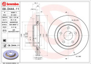 09.D444.11 Brzdový kotouč COATED DISC LINE BREMBO