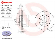 09.D510.11 Brzdový kotouč COATED DISC LINE BREMBO