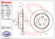 09.D569.11 Brzdový kotouč COATED DISC LINE BREMBO