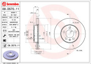 09.D570.11 Brzdový kotouč COATED DISC LINE BREMBO