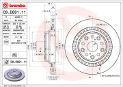 09.D691.11 Brzdový kotouč COATED DISC LINE BREMBO