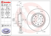 09.E127.11 Brzdový kotouč COATED DISC LINE BREMBO