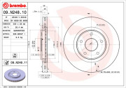 09.N248.11 Brzdový kotouč COATED DISC LINE BREMBO