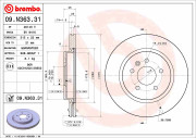 09.N363.31 Brzdový kotouč COATED DISC LINE BREMBO