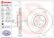 09.R103.11 Brzdový kotouč COATED DISC LINE BREMBO