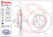 09.R104.11 Brzdový kotouč COATED DISC LINE BREMBO