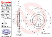 09.Y319.11 Brzdový kotouč COATED DISC LINE BREMBO